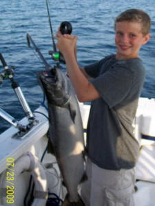 Martin holding 18 lb King Salmon