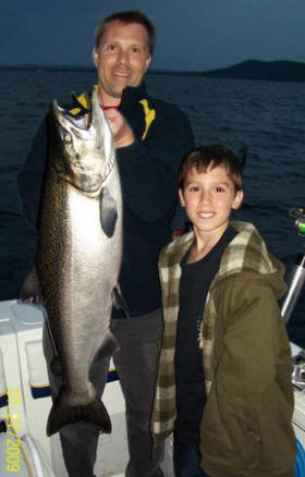 Bob and Billy caught a 21 lb King Salmon!