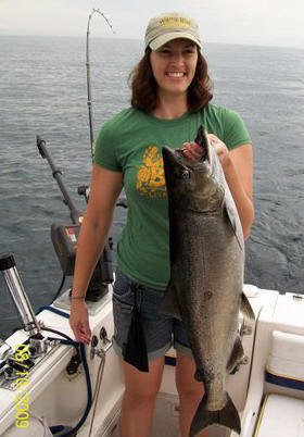 Lisa Hoopes and her 17lb Catch