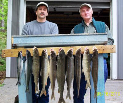 Tim and Tom with their catch of the day