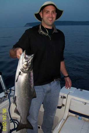 Kip and his 16 lb salmon