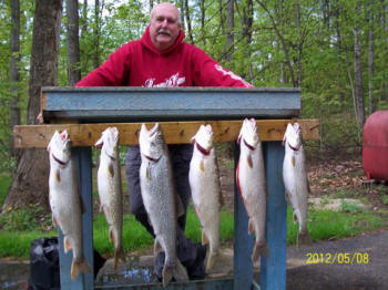 Greg's and Captain Bill's Lake Trout Catch!